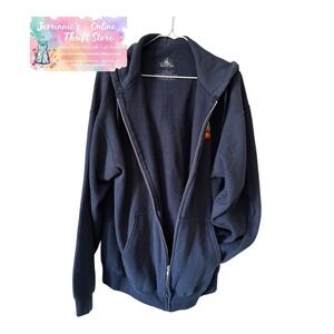 Disney Parks Toy Story Woody Buzz Lightyear Navy Blue Zip Up Hoodie Mens Large